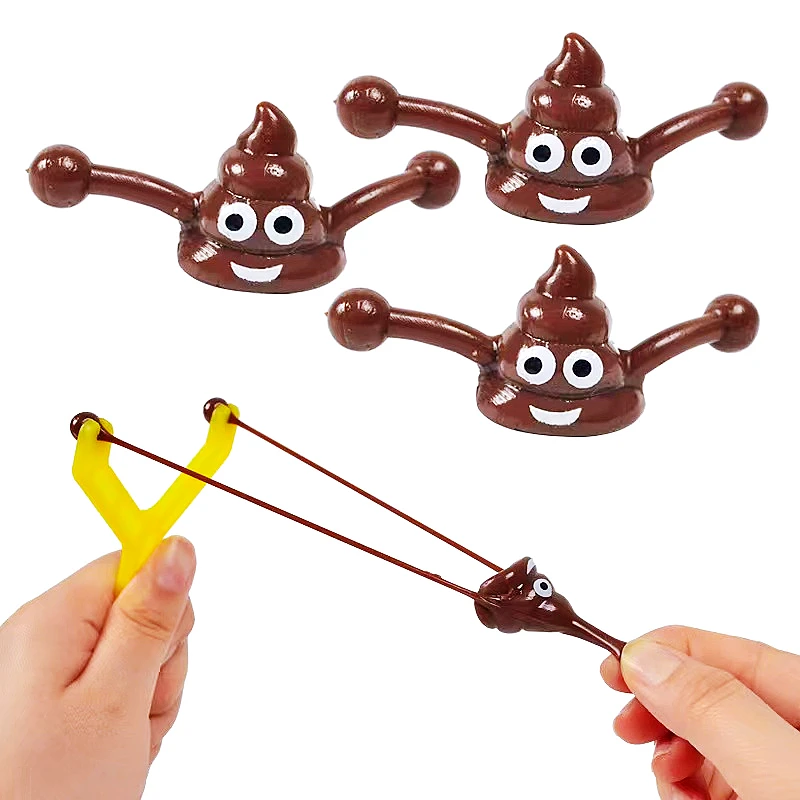 Set of 8 Fun Shooting Poo Game Toys Kids Birthday Party Gifts Baby Shower Pinata Stuffers Children\'s Day Carnival Party Favors