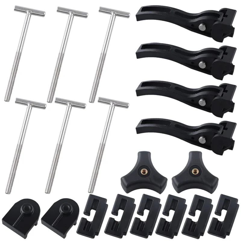 Pickup Truck Cargo Cover Fixing Kit Universal Replacement Parts for Hard Tri-Fold Tonneau Cover Universal T-shaped bolt buckle