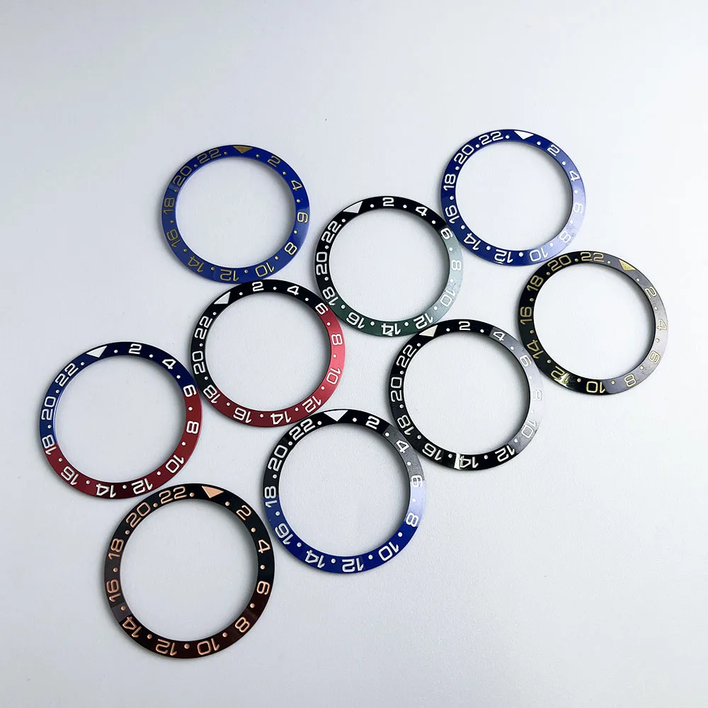 38mm outer diameter 30.5 inner diameter ceramic bezel with embedded ring inclined to fit 40mm case NH35 NH34 GMT accessories