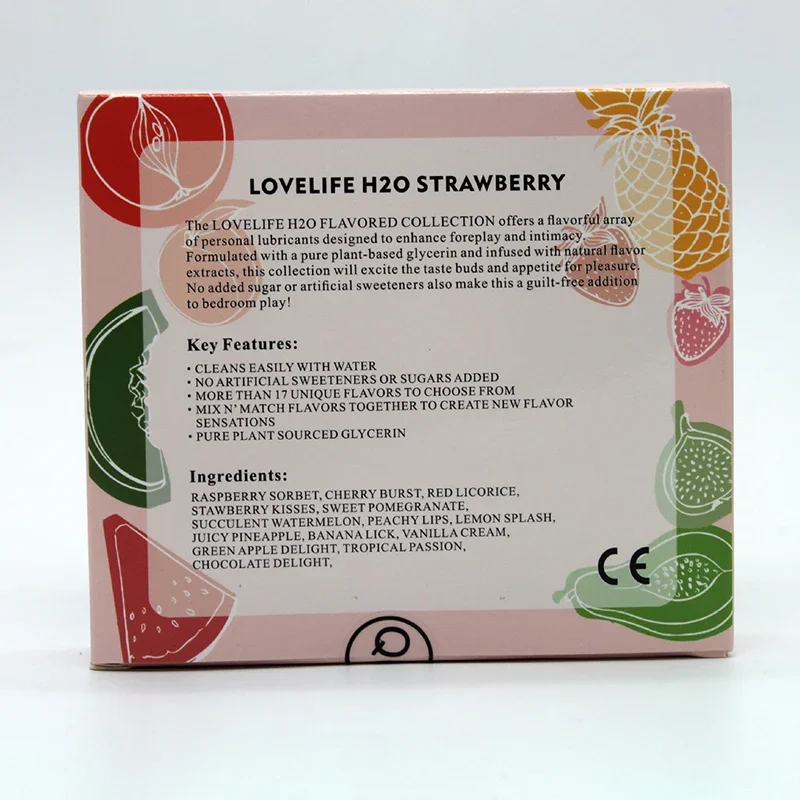 Edible Lubricant Strawberry Flavor For Water Based Lubricant Oil Body Massage Gel