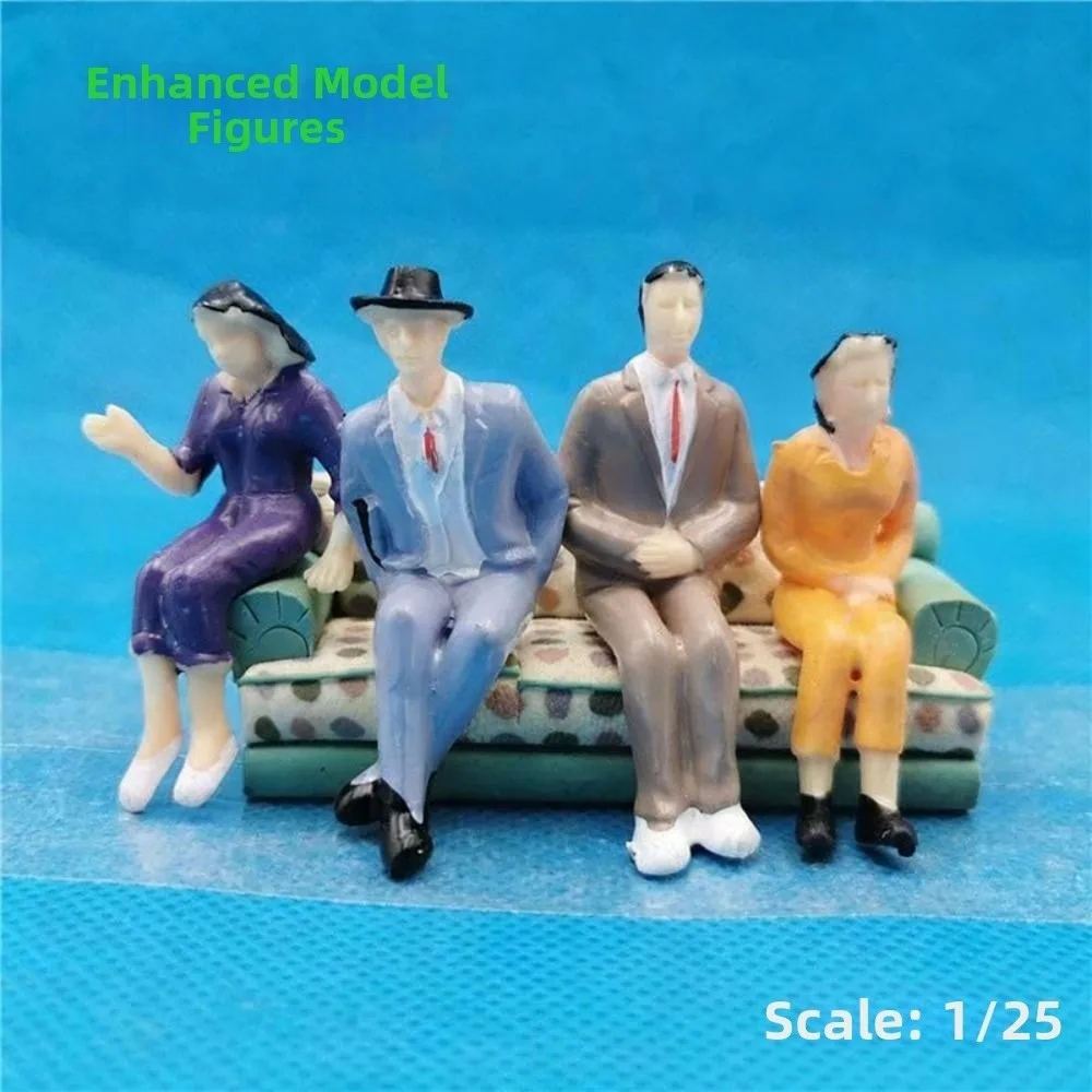 

10pcs 1:42/1:30/1:25 Scale Sand Table Model Mixed Color Handmade Simulation Human Model Mixed Pose DIY