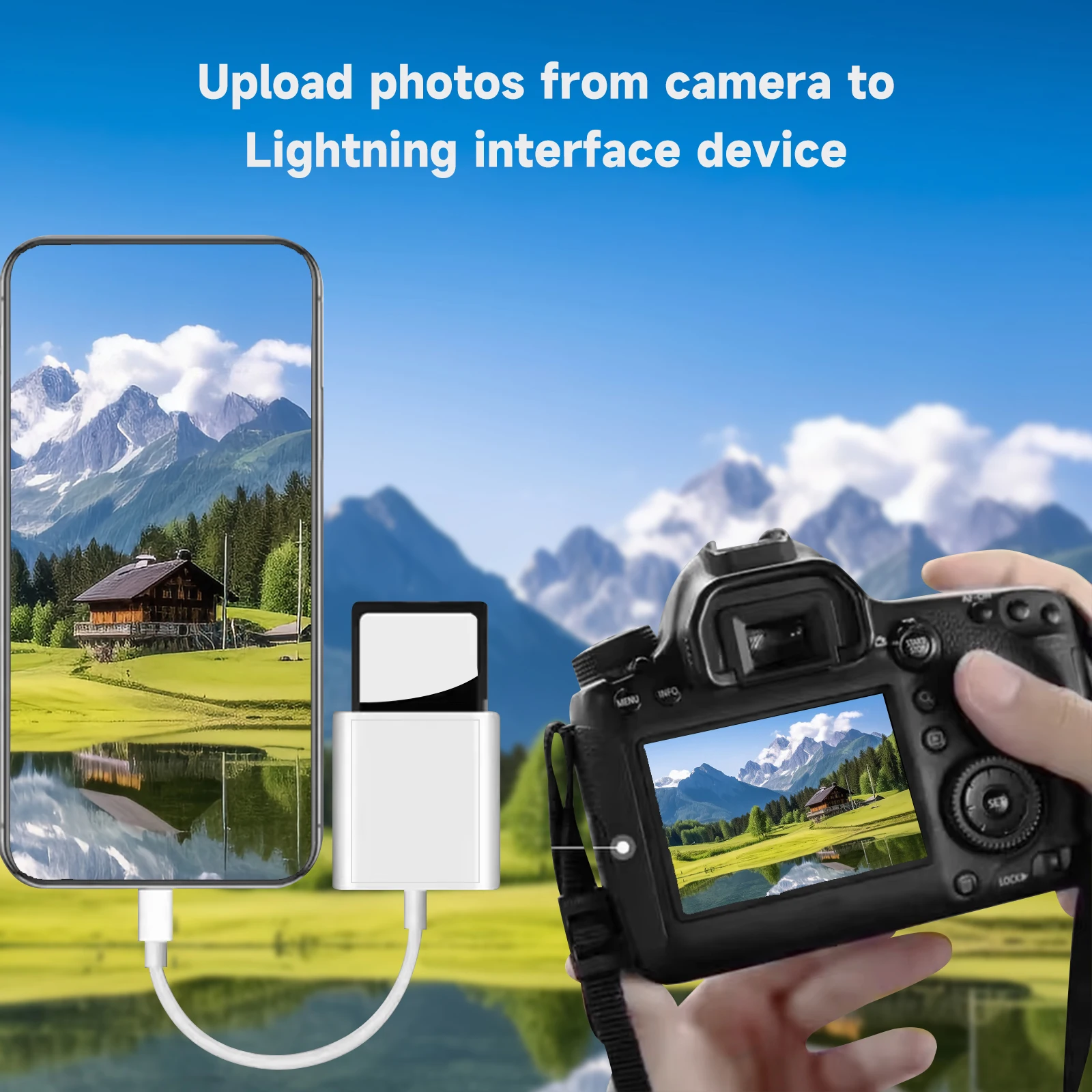 Ipad Pro, Macbook 및 기타 태블릿용 올인원 SD TF 카드 리더기 메모리 어댑터.