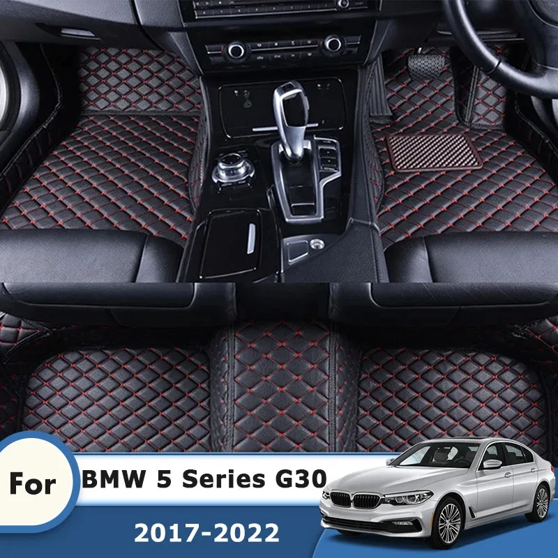 Car Floor Mats For BMW 5 Series G30 2022 2021 2020 2019 2018 2017 Carpets Cover Custom Automobiles Interior Accessories Car Mat