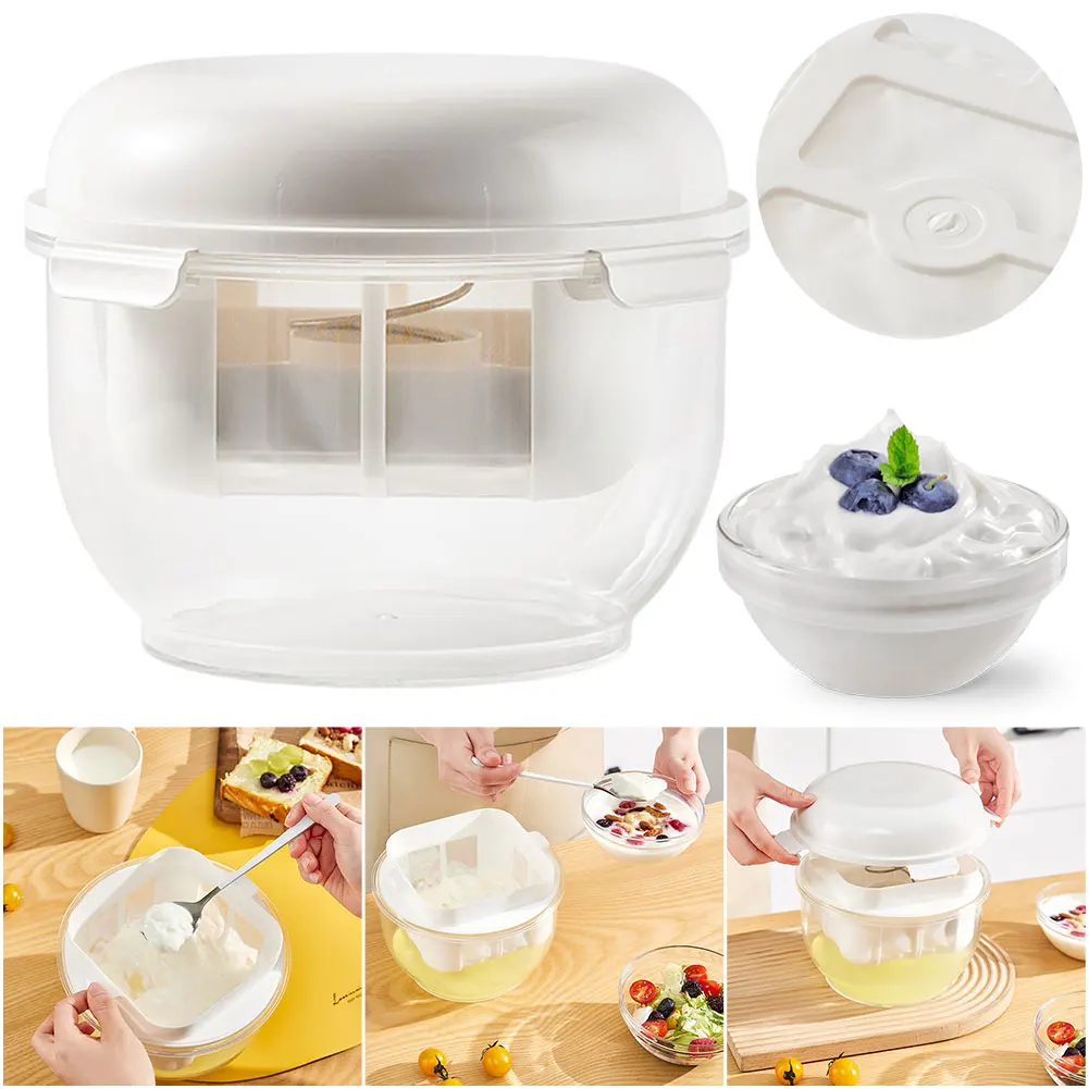 

3L Yogurt Strainer Greek Yogurt Strainer Maker Reusable Yogurt Cheese Maker Machine Multipurpose for Juicing Soy Milk