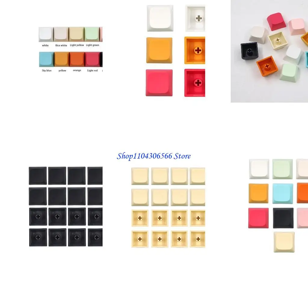 02DD Customized PBT Blindschlüsselkaps XDA -Profil 1U Höhe nicht drucken für den Tastenabdeckungsersatz für mechanische Tastatur