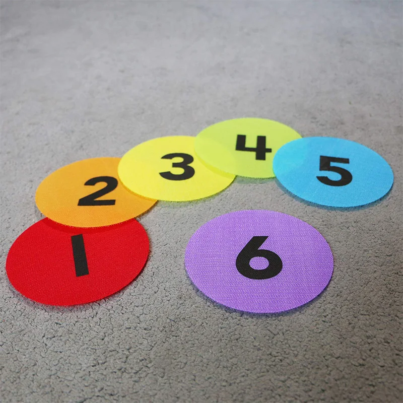 Workshop Gear Markers with Numbers 1-36 , Classroom Floor Circles Dots Rug Mats for Kindergarten Preschool Organization Sticker,
