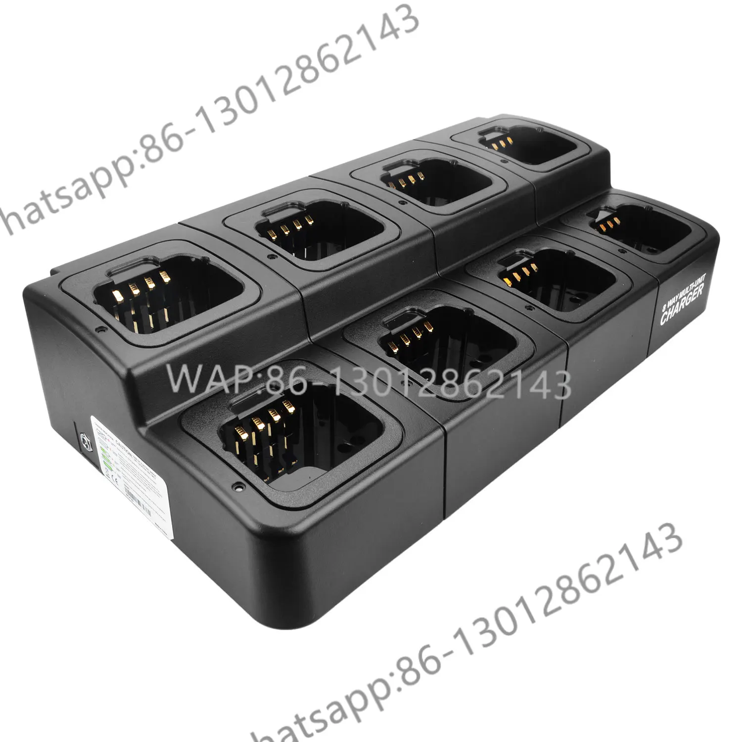 Carregador Múltiplo de 8 Vias para Walkie Talkies Tait TP8100, TP9300, TP9400, TP9500, TP9600 e Baterias de Rádios Portáteis