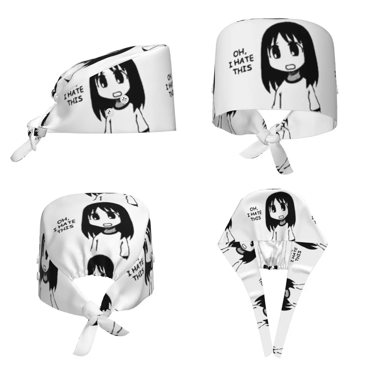 OUTDATED - Check Profile Azumanga Daioh Osaka Ayumu Kasuga Scrub Hat Doctor Working Surgical Cap Unisex Adjustable Nursing Caps