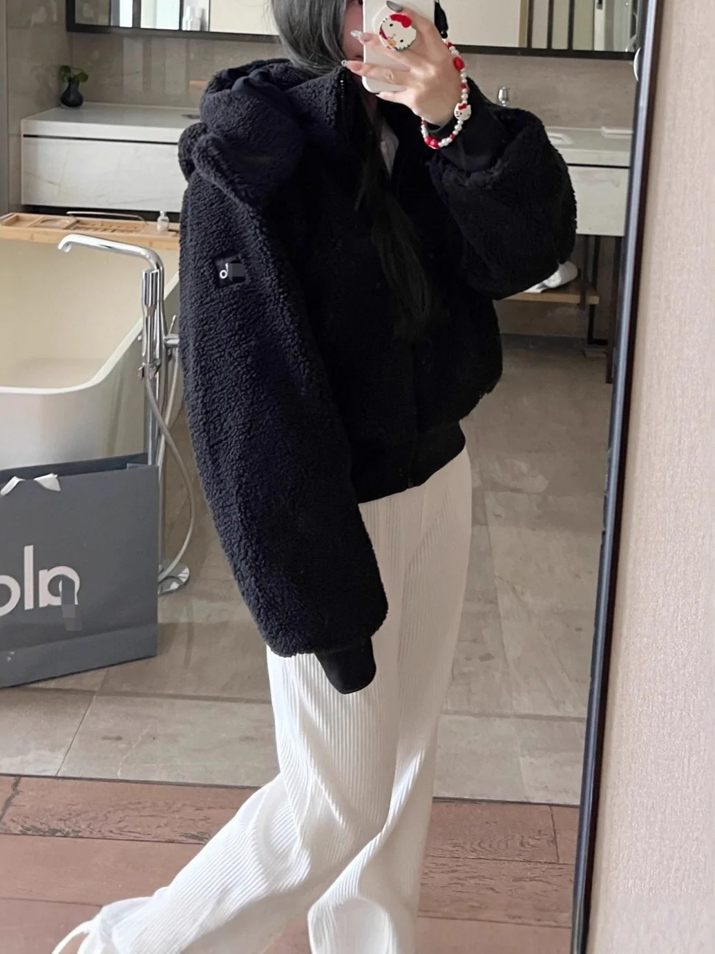 Trendy ort Lamb Fur Hooded Zipper Jaet Women's Loose Casual Cotton Coat Comfortable Korean Sle Commute Thiened Cotton