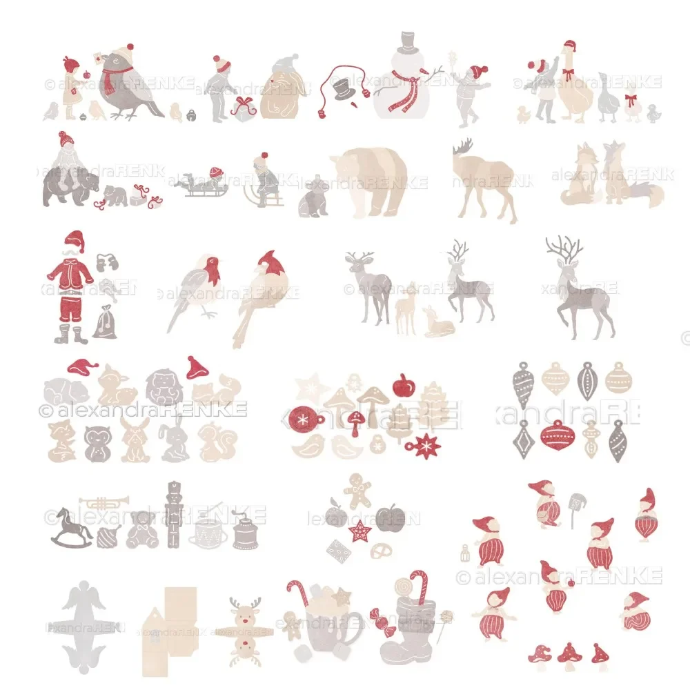 

2023 New Christmas Animal Snowman Boots Metal Cutting Dies for Decorating Scrapbook Diy Paper Card Album Mould Embossing Craft