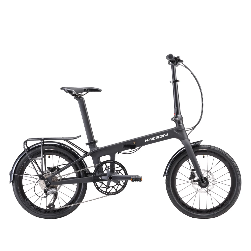 

KABON Hot 20 inch Adult Folding Bicycle Carbon Fibre City Bike Commuting Bicycle Foldable 9 Gear Speed