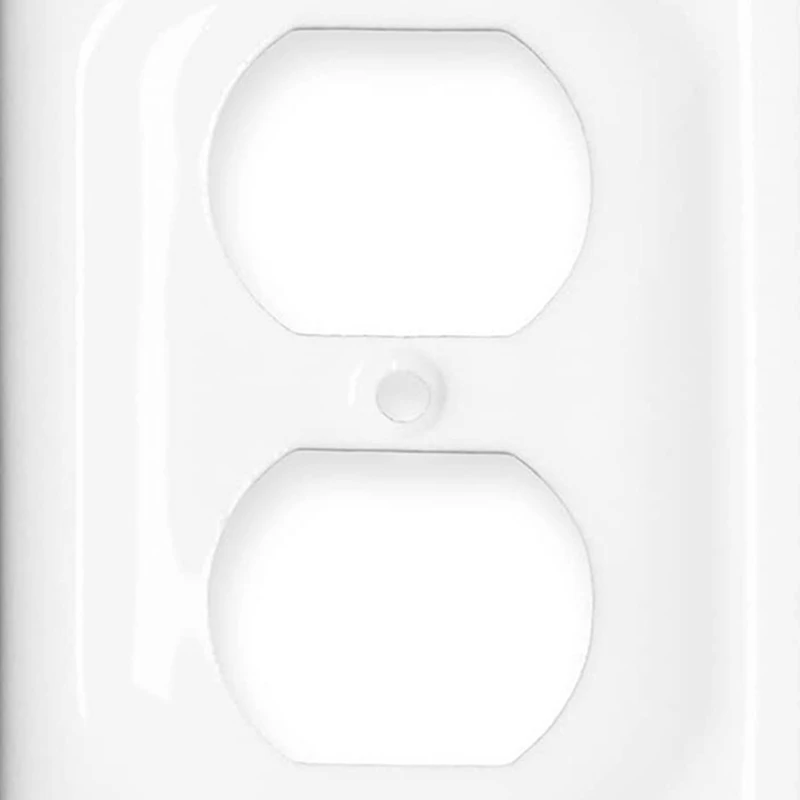 2Pack Ceramic Switch Plates Outlet Covers Switch Plate Cover White (Single Duplex)