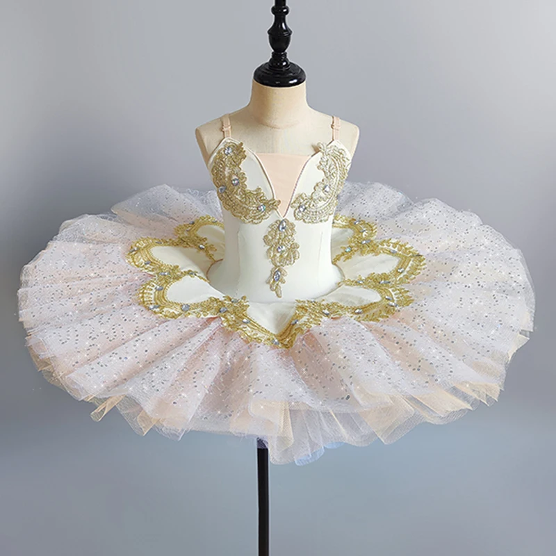 

Adult Kids Flower Girls Professional Ballet Tutu Dress Women Princess Platter Pancake Swan Lake Ballerina Stage Dance Costume