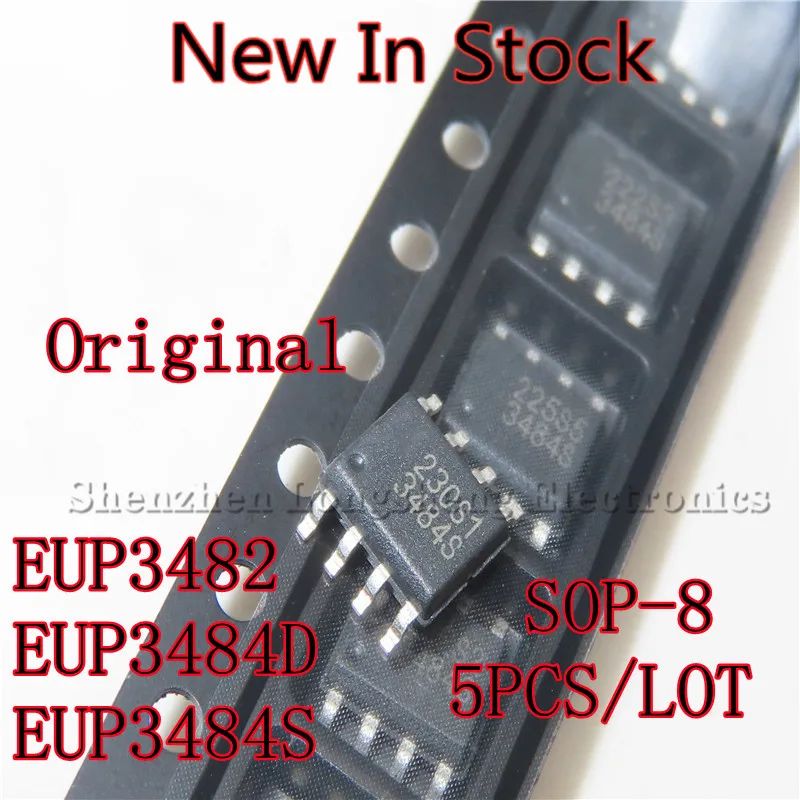 5PCS/LOT  P3482 EUP3482DIR1 P3484 P3484S EUP3484S  SOP-8 SMD  LCD power chip New In Stock Original Quality 100%