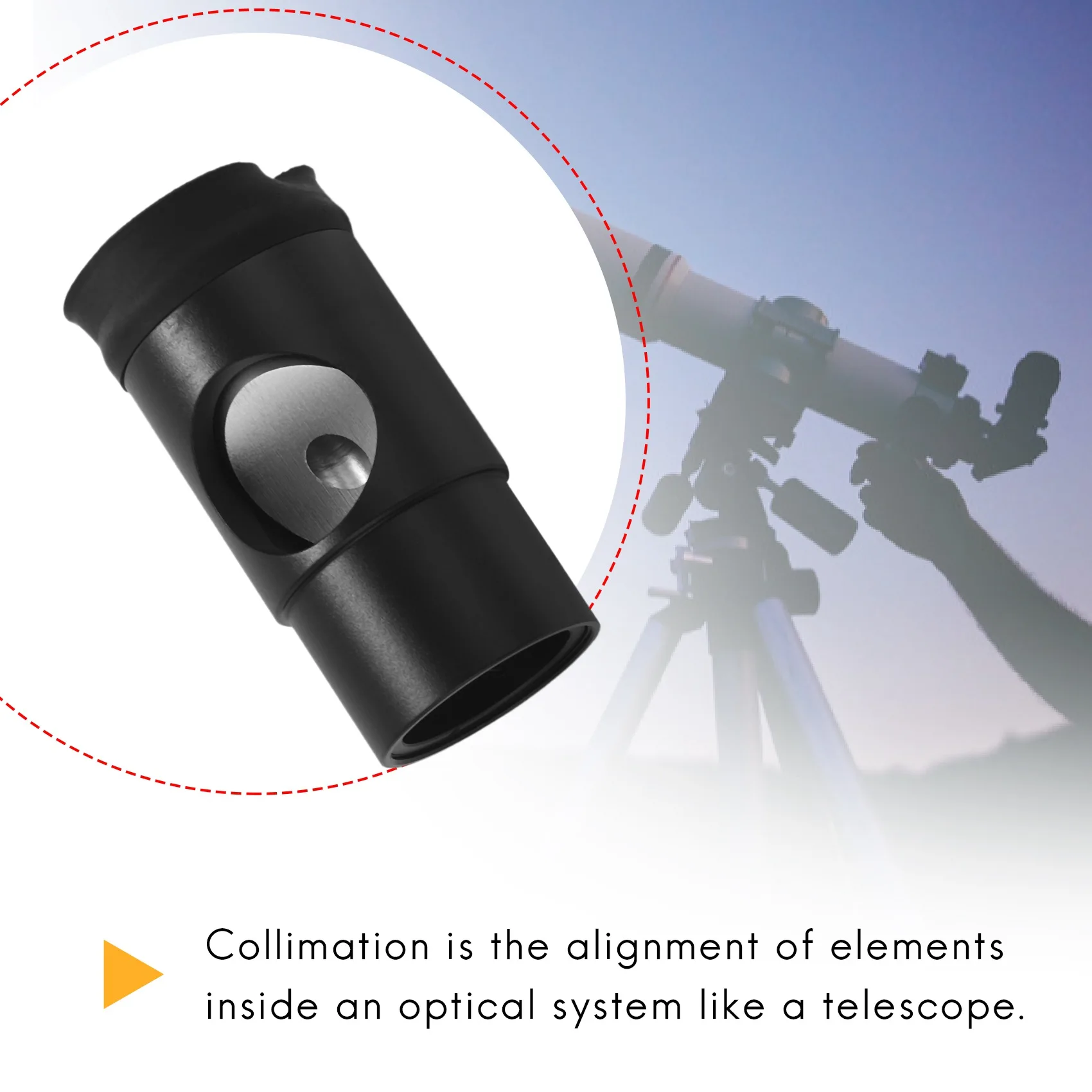 1.25Inch Cheshire Collimating Eyepiece For Newtonian Refractor Telescopes Structure Astronomical Telescope Accessory