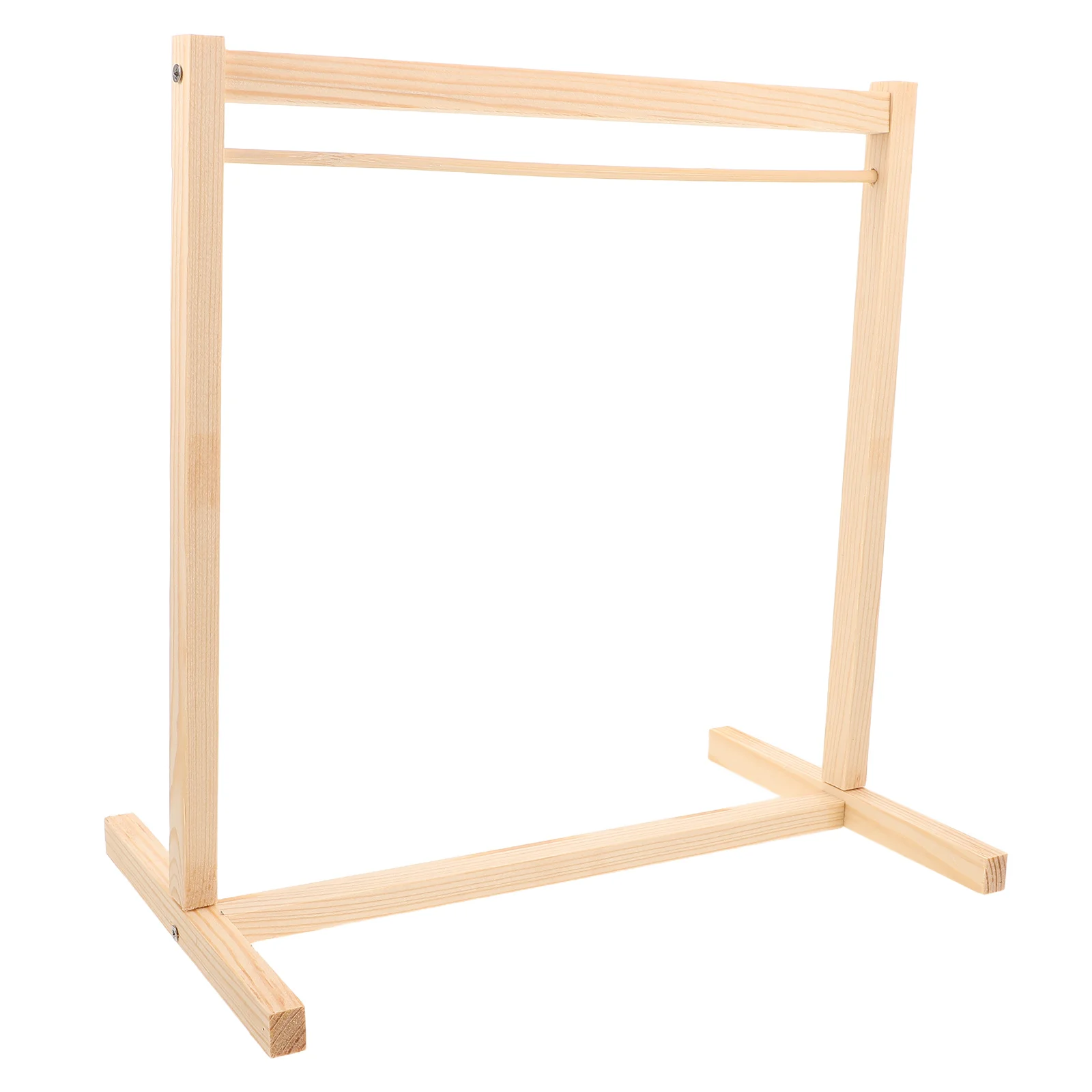 

2Pcs 30cm Wooden Mini Clothes Hangers Rack Compact Organizer Display Stand for Dollhouse Wardrobe Clothes Stuffed Animal Hanger