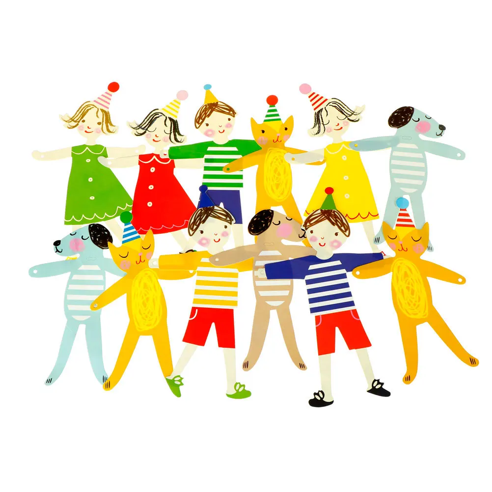 Cartoon-Wimpelkette, Geburtstagsbanner für Kindertag- und Schlafzimmerdekoration, Hand in Hand, Tier, Wald, Heimwerken, Veranstaltungen, Anzieh, 2 m – Detail 3