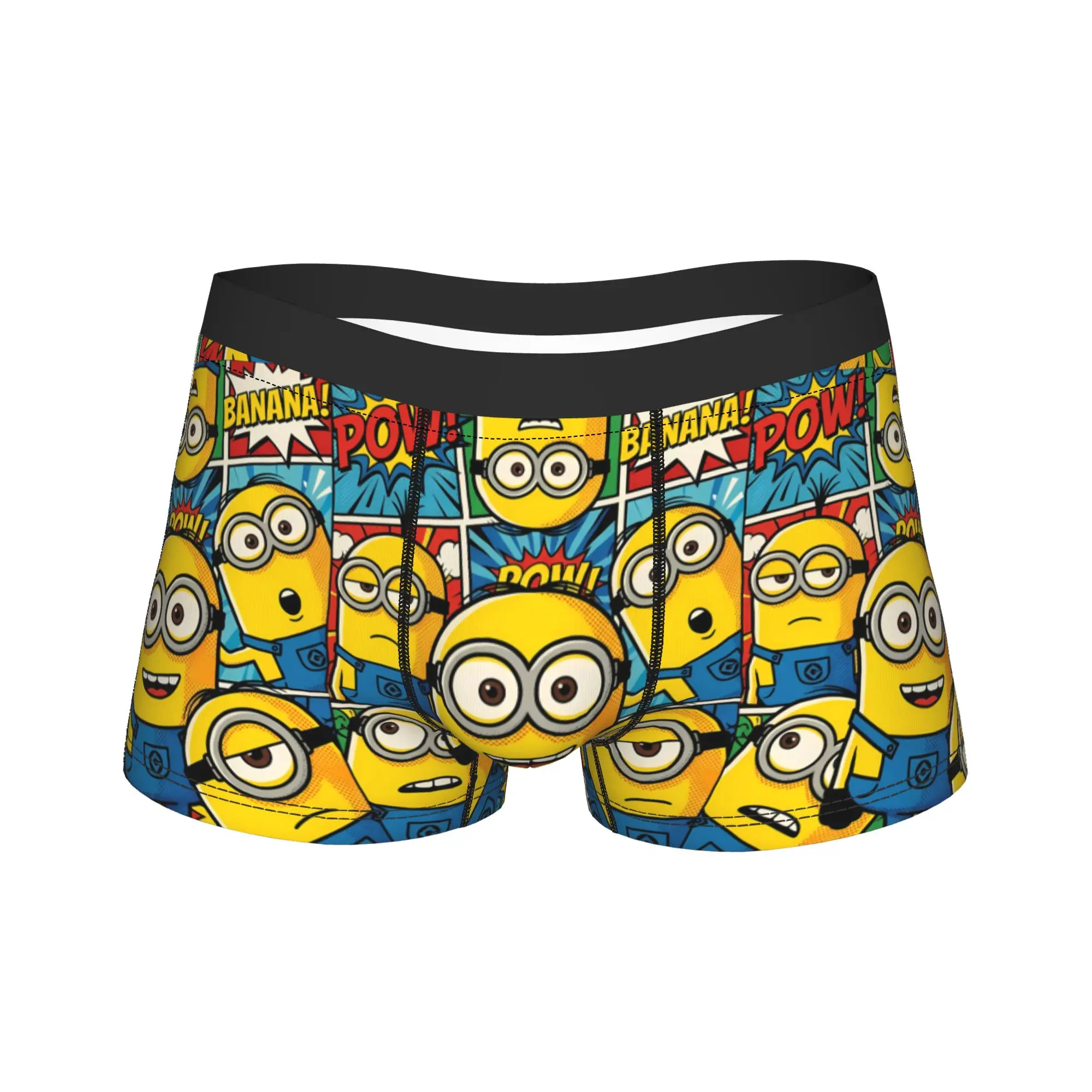 Cartoon M-Minions Underwear  Pattern Boxer Shorts High Quality Men Panties Classic Boxer Brief Birthday Present