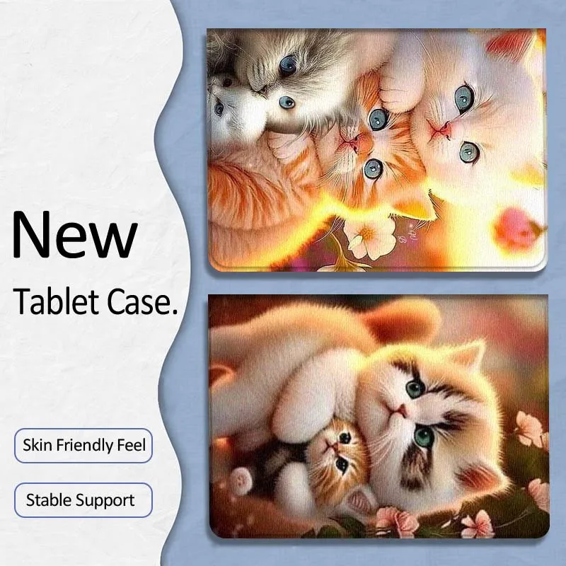 

Art Sunset Cat Cute Gift For Xiaoxin Lenovo Tab P12 Extreme Legion Y900 Idea Pro GT 12.1 2025 Foldable Tablet Case