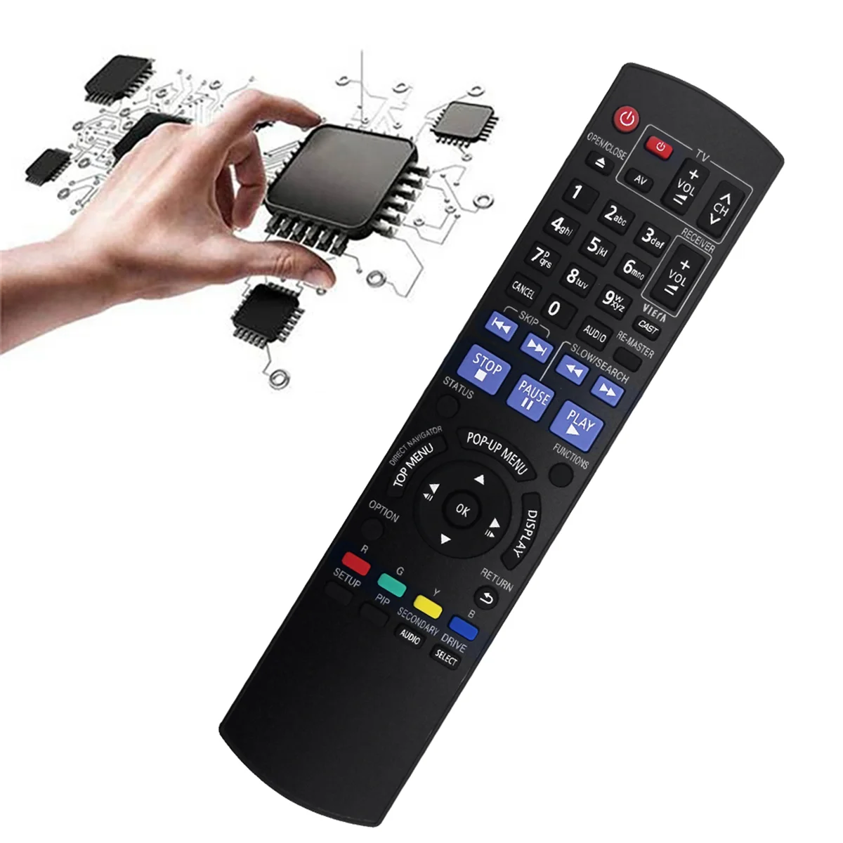 A57G-N2QAYB000380 Replace Remote for Panasonic BLU RAY Disc Player DMP-BD60 DMP-BD80 DMPBD60 DMPBD80 DMP-BD80GN DMP-BD60GZ