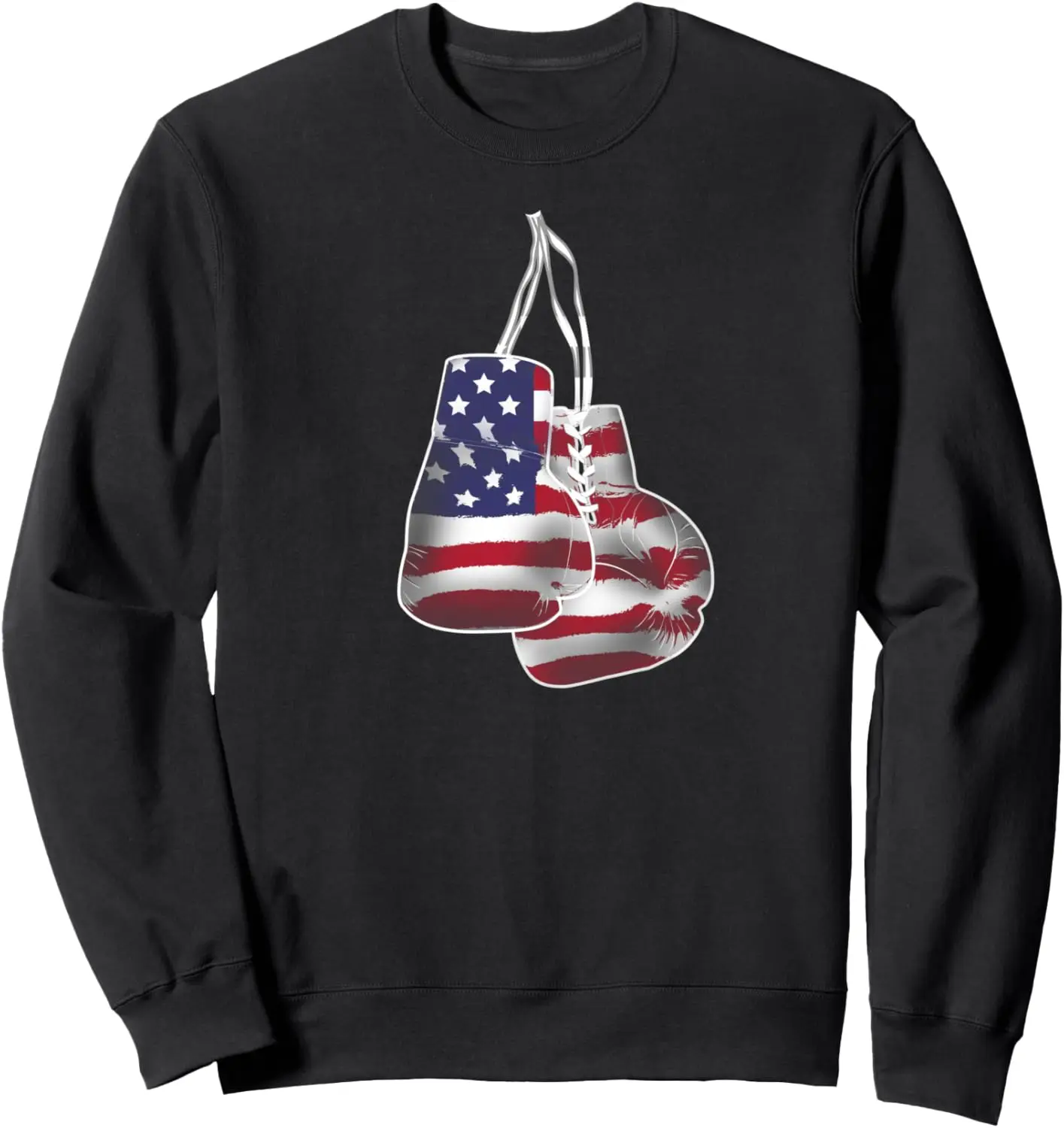 Vintage US Flag Boxing Gloves Design for July 4th Sweatshirt