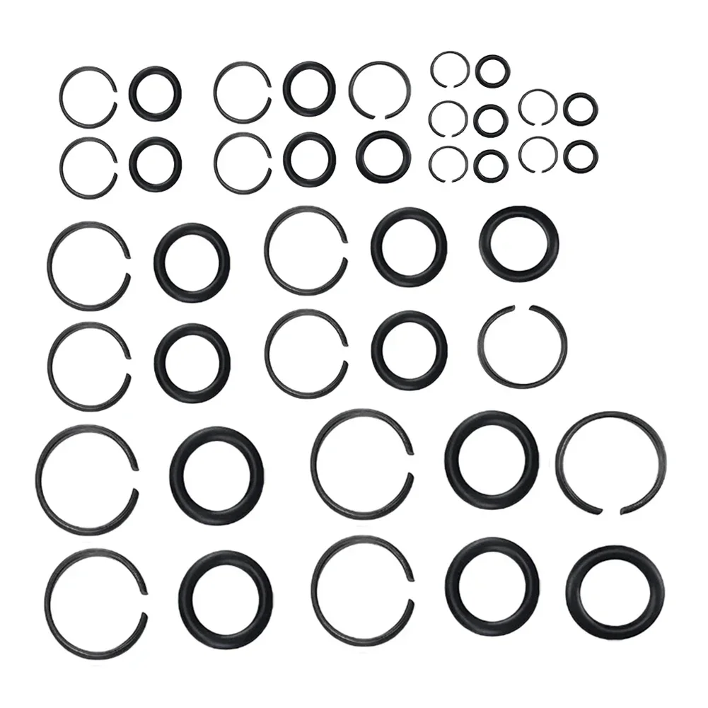 5 Sets Oil-Resistant Rubber O-Rings Set 24Sizes For Plumbing Automotive Maintenance Seals Gaskets For Air And Gas 1/2 3/8 1in