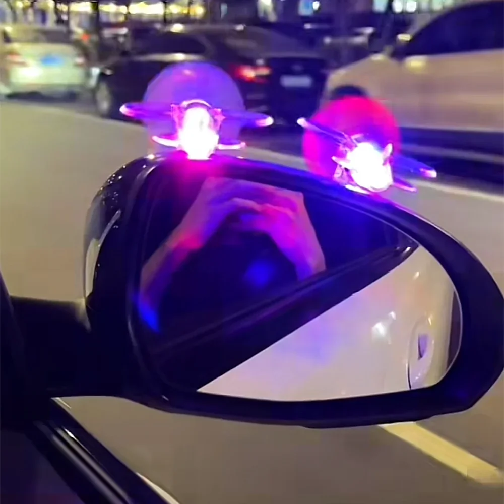 Luces LED coloridas eléctricas para motocicletas y automóviles: diseño de avión accionado por el viento, accesorio interior de plástico
