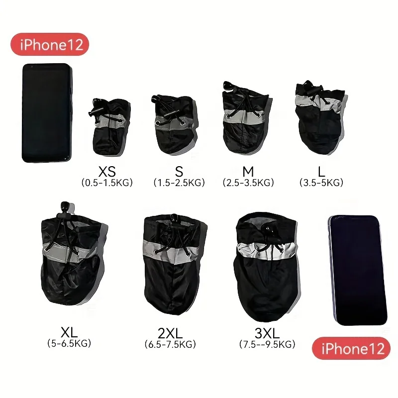 4 PCS Set of Waterproof Pet Dog Shoes, Anti Slip Soft Soled Rain Boots, Kitten Dog Shoes, Puppy Boots, Paw Accessory