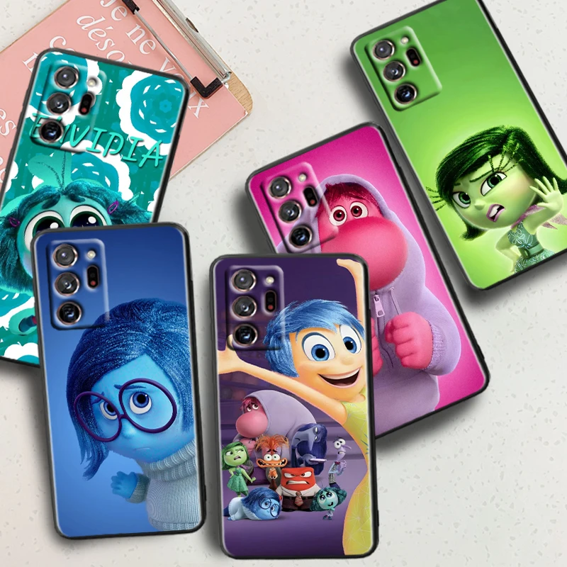 Disney Inside Out 2 Joy Cute For Samsung Note 20 10 Ultra Plus A31 A14 A12 A70 A34 A25 A04 A05 A15 A24 5G Black Back Phone Case