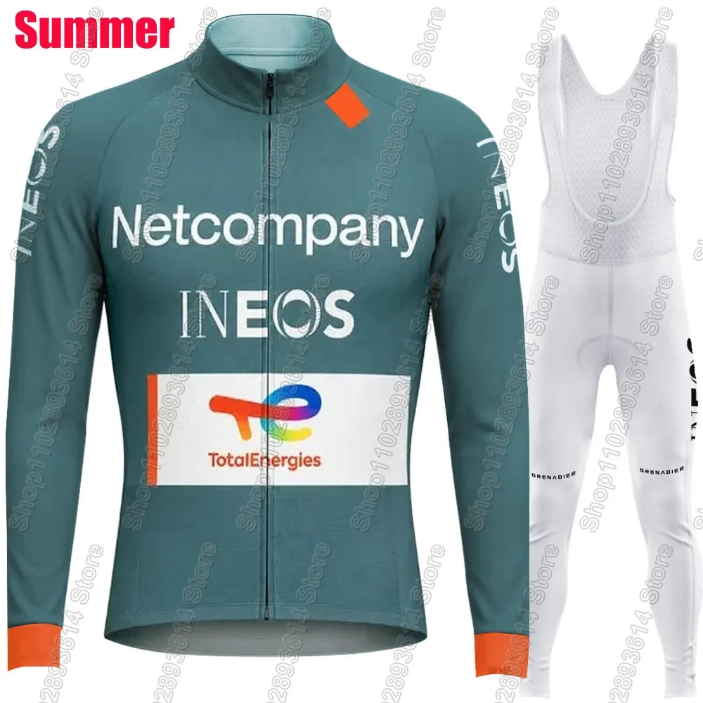 Netcompany-INEOS Team 2026 Cycling Jersey Set Summer Winter Clothing Suit Mens Long Sleeve MTB Bike Road Pants Bib Ropa Ciclismo - view 6