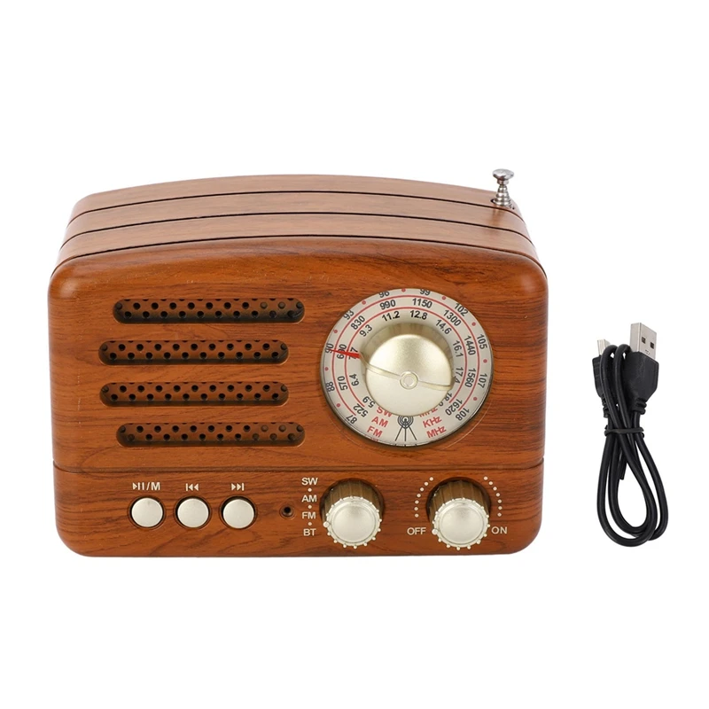 

ABZY-Retro Bluetooth-динамик, беспроводной, отличное качество звука, портативное AM FM-радио для спальни, столовой, офиса
