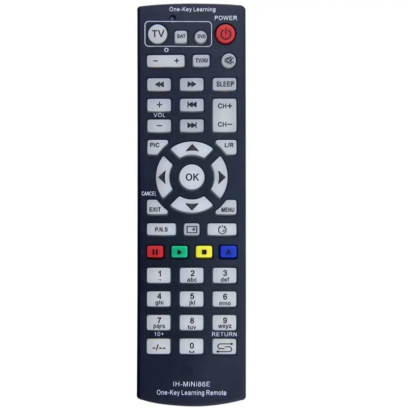 Control remoto de aprendizaje de una tecla FEDI-IH-MINI86E para TV/VCR/SAT/CBL/STR-T/DVD/VCD/CD