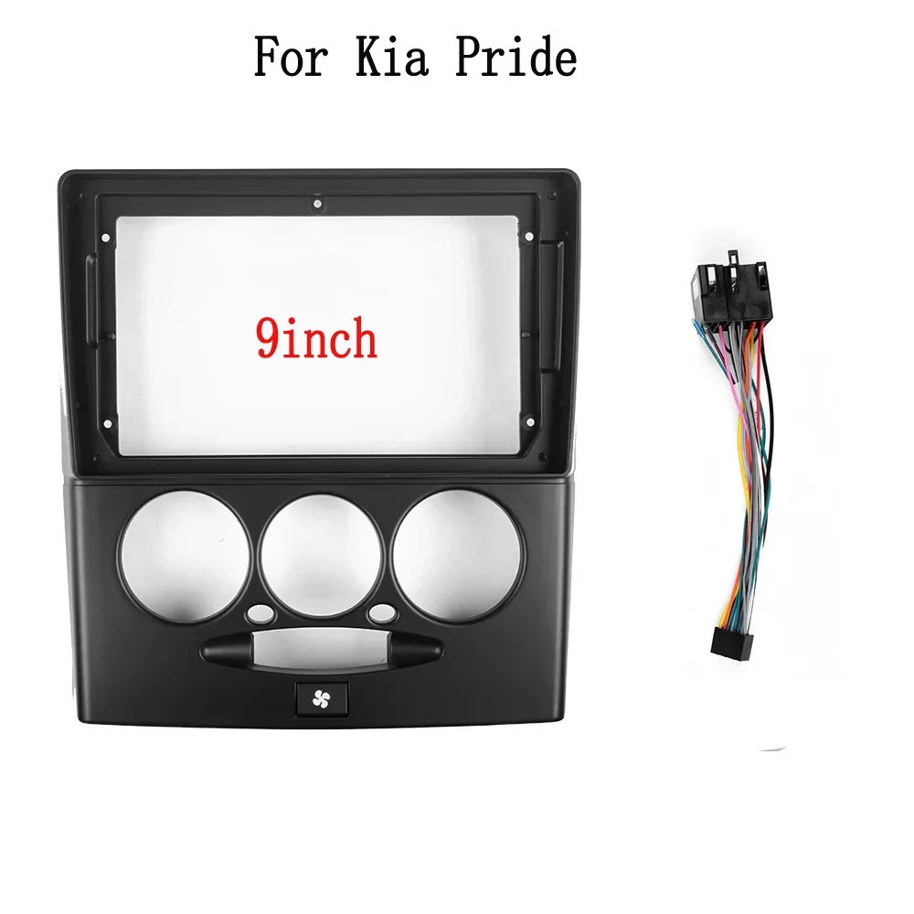 9INCH Car Radio Frame for kia pride saipa 2015 - 2019 Audio Android Player Fascia Dash Mount Trim Kit GPS DVD Stereo Panel