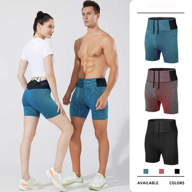 Men Women Pocket Running Tights Shorts Board GYM Exercise Fitness Leggings Basketball Hiking Trainning Sport Soccer Clothing C78