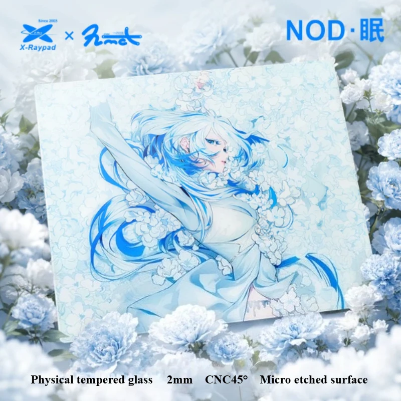 NOD X-Raypad Glass Mouse Pad Customized Micro Etching E-sports Table Mat Speed/Control Pads for Mechanical Keyboard Accessories