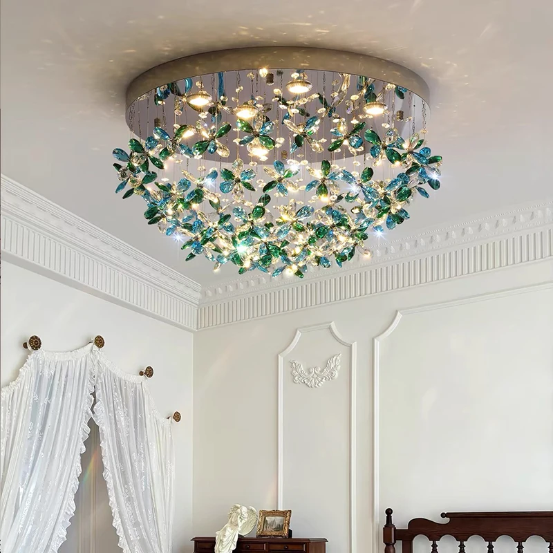 شقة غرفة المعيشة كريستال السقف ضوء المصباح الفاخرة الراقية غرفة المعيشة المصباح الرئيسي غرفة نوم فراشة مطعم الثريا #4