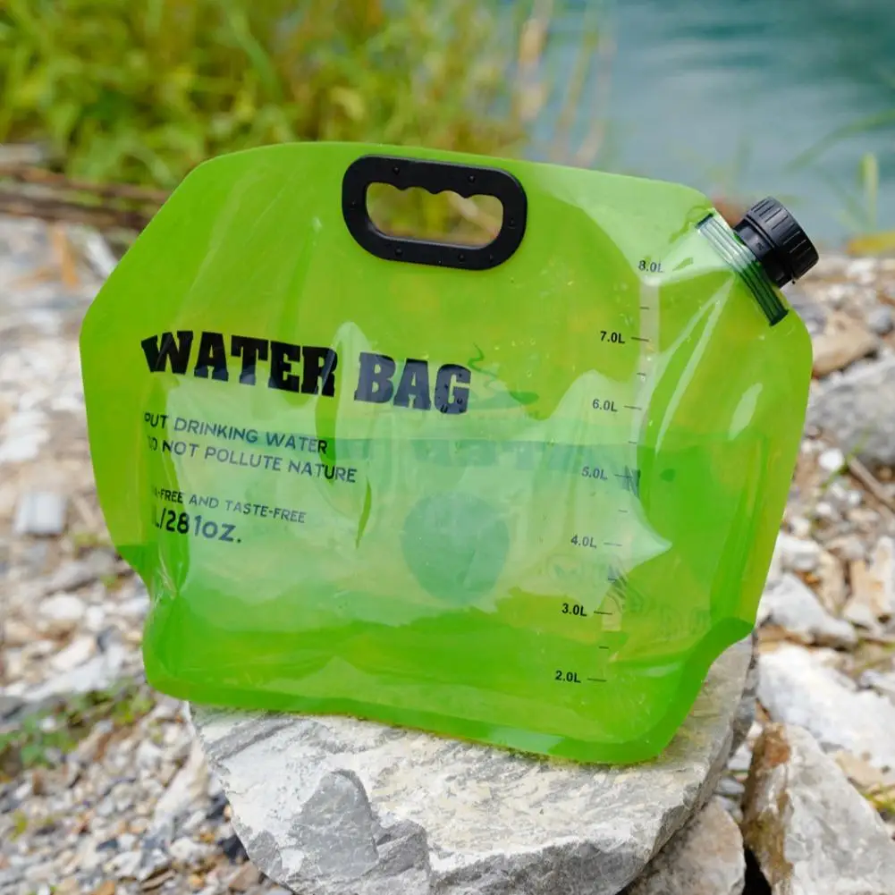 Camping Faltbarer Wasserbeutel mit Zapfhahn 8L Outdoor Wandern Wassereimer Große Kapazität Wasserbehälter Campingbedarf – Detail 19