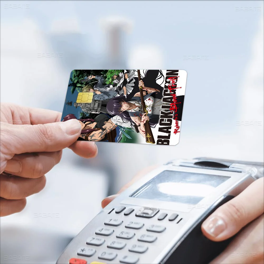 Japanese Anime Black Lagoon 100% Hot Sale Amine Credit Debit Bank Card Bus Card Film Skin Sticker