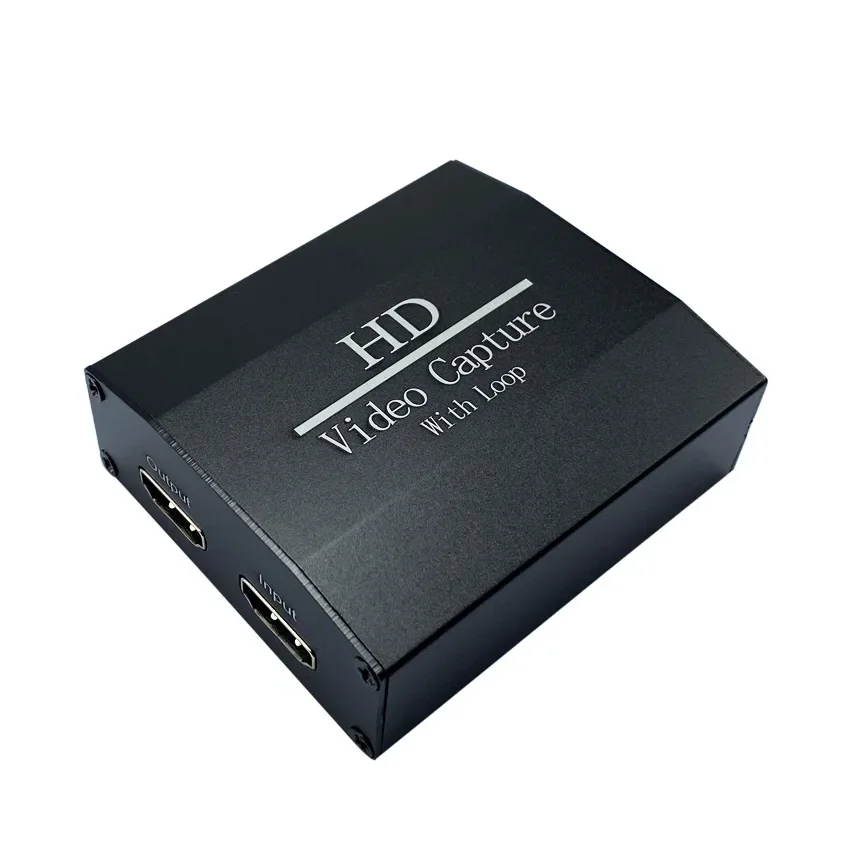 4K Loop Out HD Capture Card Audio Video Recording Plate Live Streaming USB 2.0 1080p Grabber for PS4 Game DVD Camera