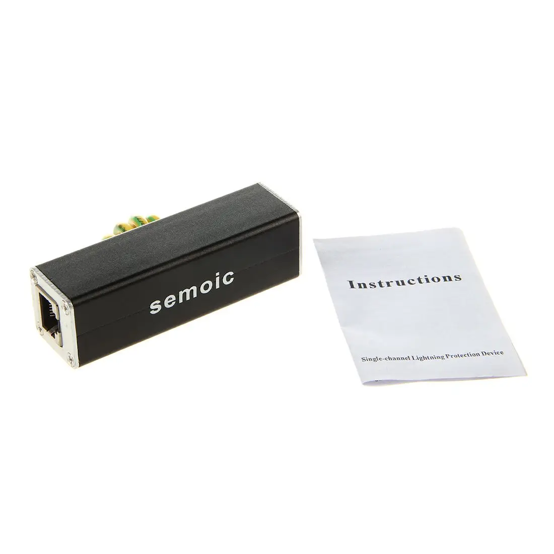 Semoic Rede Ethernet Surge Protector, Thunder Arrester, RJ45 Plug, 100MHz
