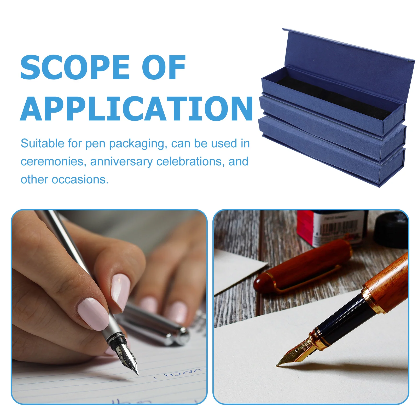 3 Pcs Pen Case Cloth Pouch Ballpoint Display Box Delicate Holder Wrapping Single Presentation Shirt Boxes for Presents