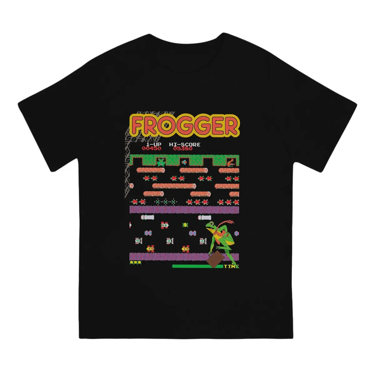 Men\'s T-Shirts Frogger Video Crazy Cotton Tee Shirt Short Sleeve Arcade Game T Shirts Round Collar Tops Birthday Gift