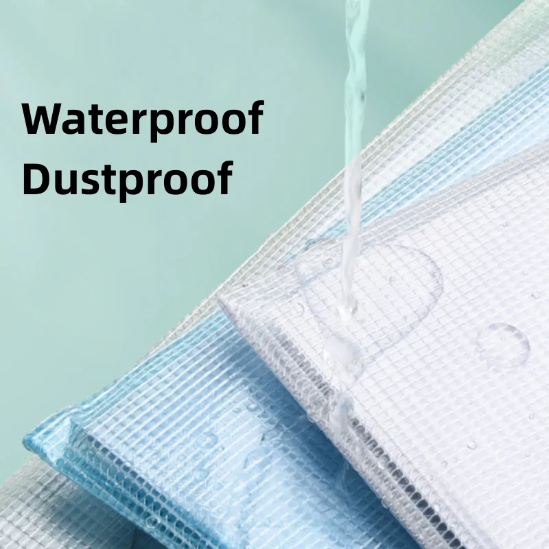 10pcs, A3 Mesh Zipper File Bag,5 colors, waterproof plastic file Bag for organizing school and office supplies, cosmetics, trave