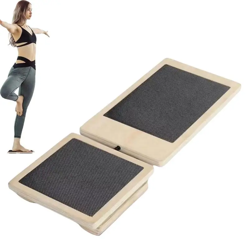 

Single Leg Balance Board Wooden Foot Strengthener Anti Slip Wobble Board For Sprained Ankle Stability Exercises Balance Training