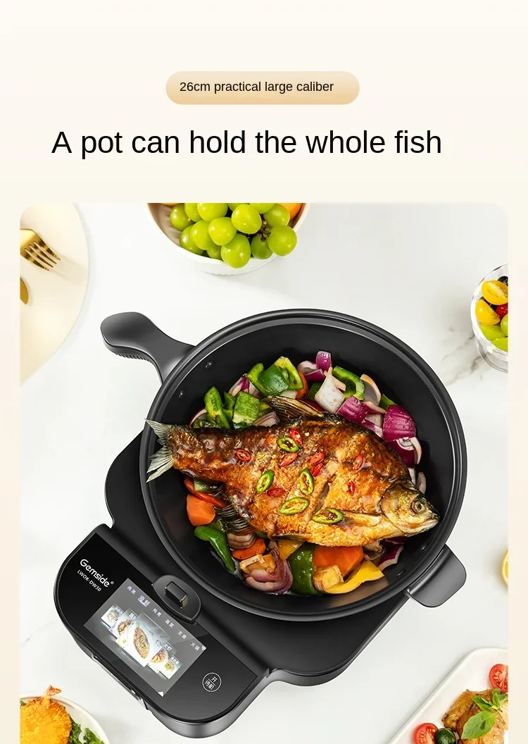 220V Gemside Automatic Cooker: Smart Robot Cooking Multifunctional Pot for Home Use