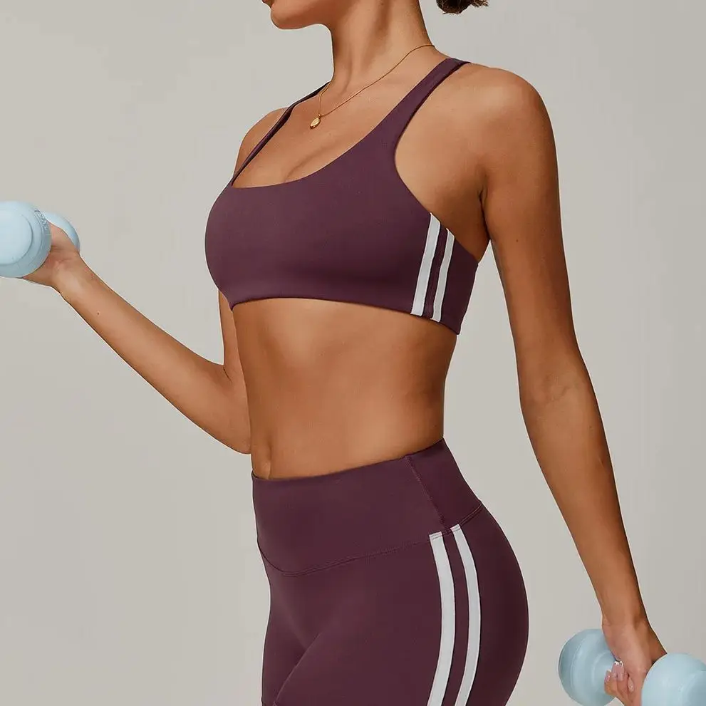 

Breathable Sports Women's Underwear Anti-Sweat Fitness Top Yoga Bra Quick Drying Push Up Sport Bra High Strength Gym Workout Top