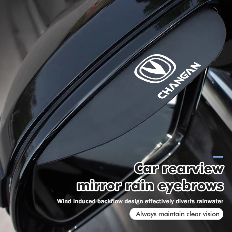 2PCS Soft Rubber Rearview Mirror Rain Eyebrow Styling Accessories For Changan CS75 CS15 CS95 CS35 PLUS CS55 CS85 Alsvin Eado