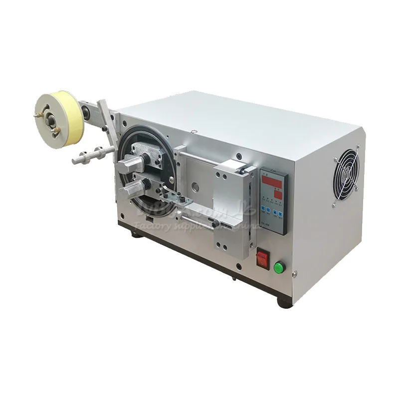 Two Axis Automatic Tape Wrapping Machine Customized Top And Bottom 34-77MM Tape For Transformer Coating Lithium Battery Charger