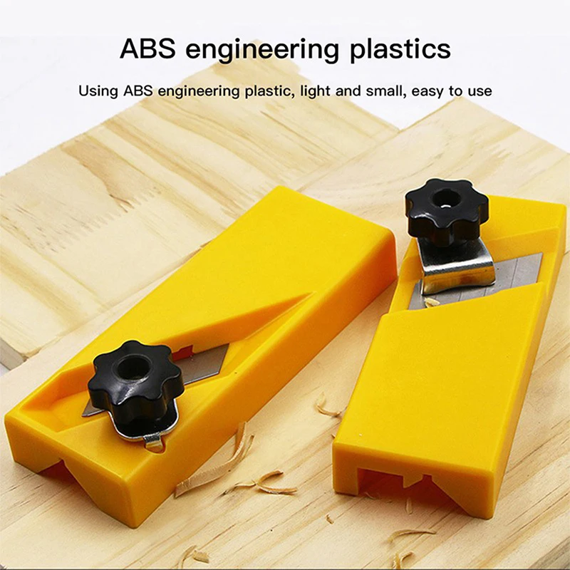 Woodworking Edge Corner Blade Planer Manual ABS Trimming Wood Board Deburring Tool Cutter for Flat-angle Planer Right-angle