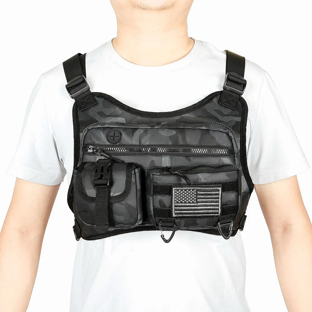 

Fashion Sport Backpack Adjustable Strap Streetwear Chest Bag Large Capacity Travel Vest Backpack for Running Travel